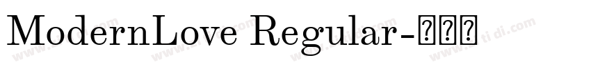 ModernLove Regular字体转换